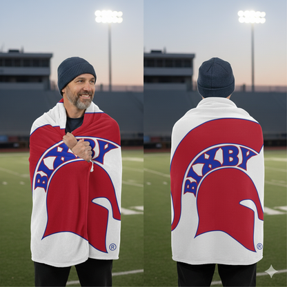 Spartan Red Logo Comfy Sherpa Fleece Blanket