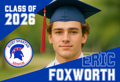 Bixby Spartan Senior Graduate Yard Sign