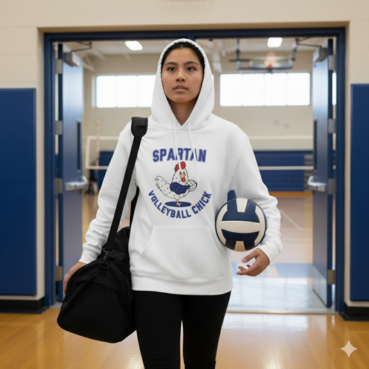 Bixby Spartan Volleyball Chick Gildan Hoodie
