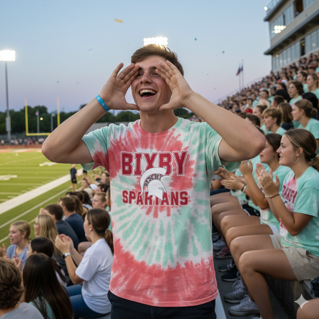 Bixby Spartan Tie-Dye Gildan Tee