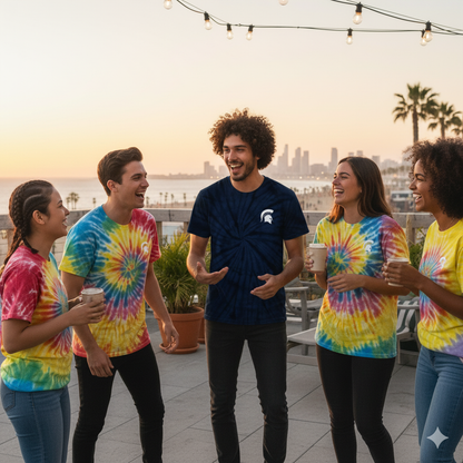Bixby Spartan Small White Logo Tie-Dye Gildan Tee