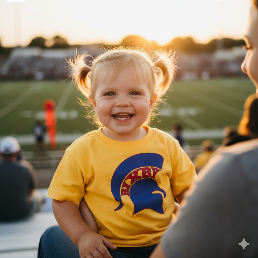 Spartan Blue Logo Rabbit Skins Toddler Tee