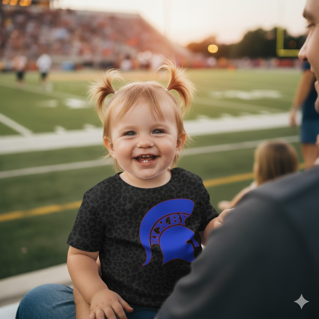 Spartan Blue Logo Rabbit Skins Toddler Tee