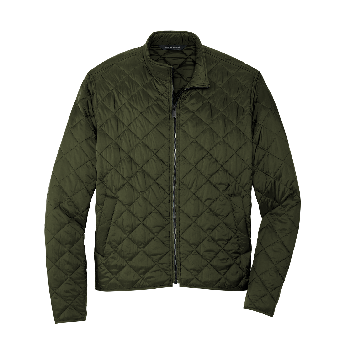 Spartan White Logo Embroidered Premium Quilted Puffy Jacket