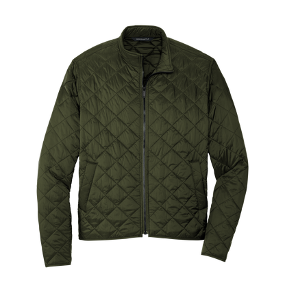 Spartan White Logo Embroidered Premium Quilted Puffy Jacket