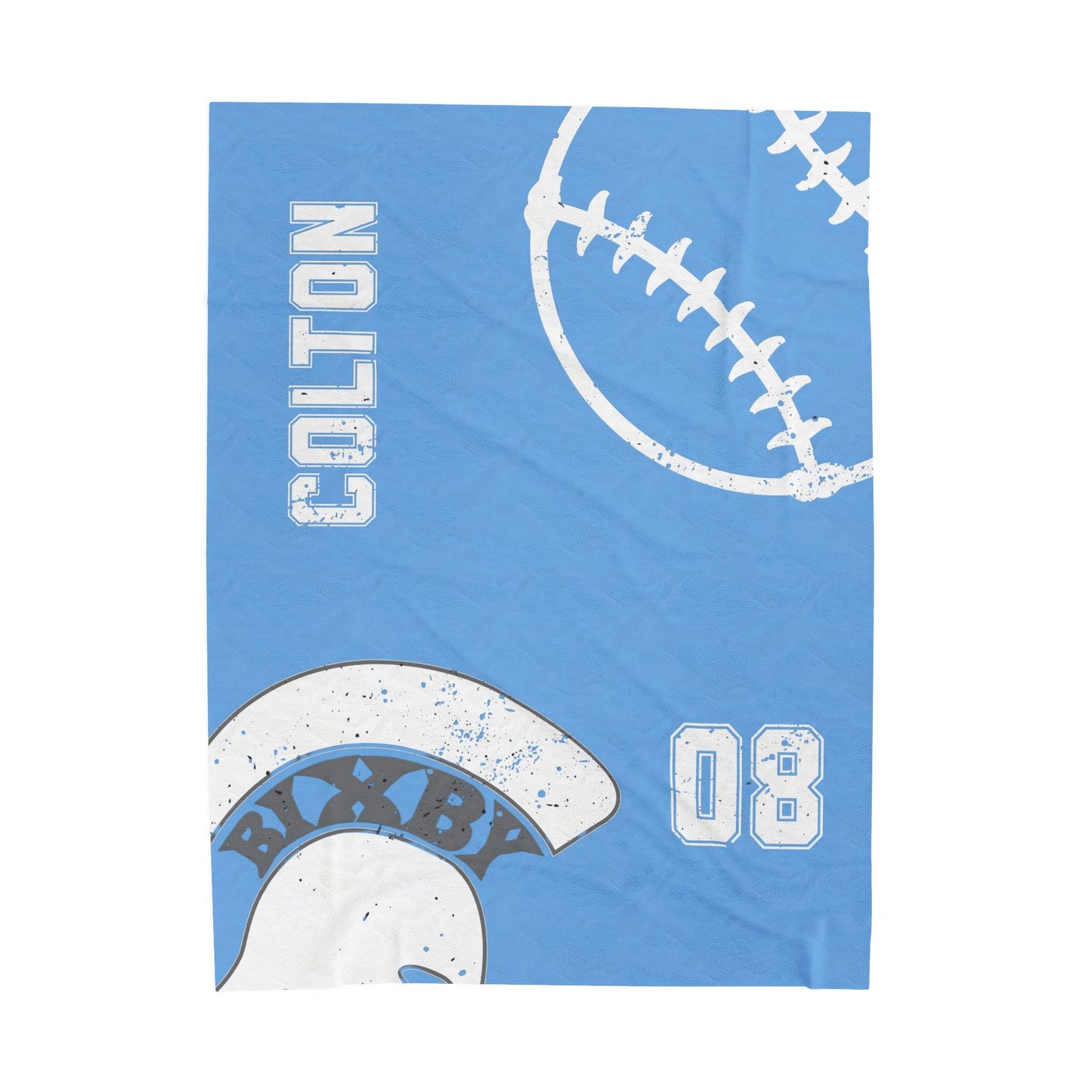 Spartan Baseball Velveteen Plush Blanket - Customized