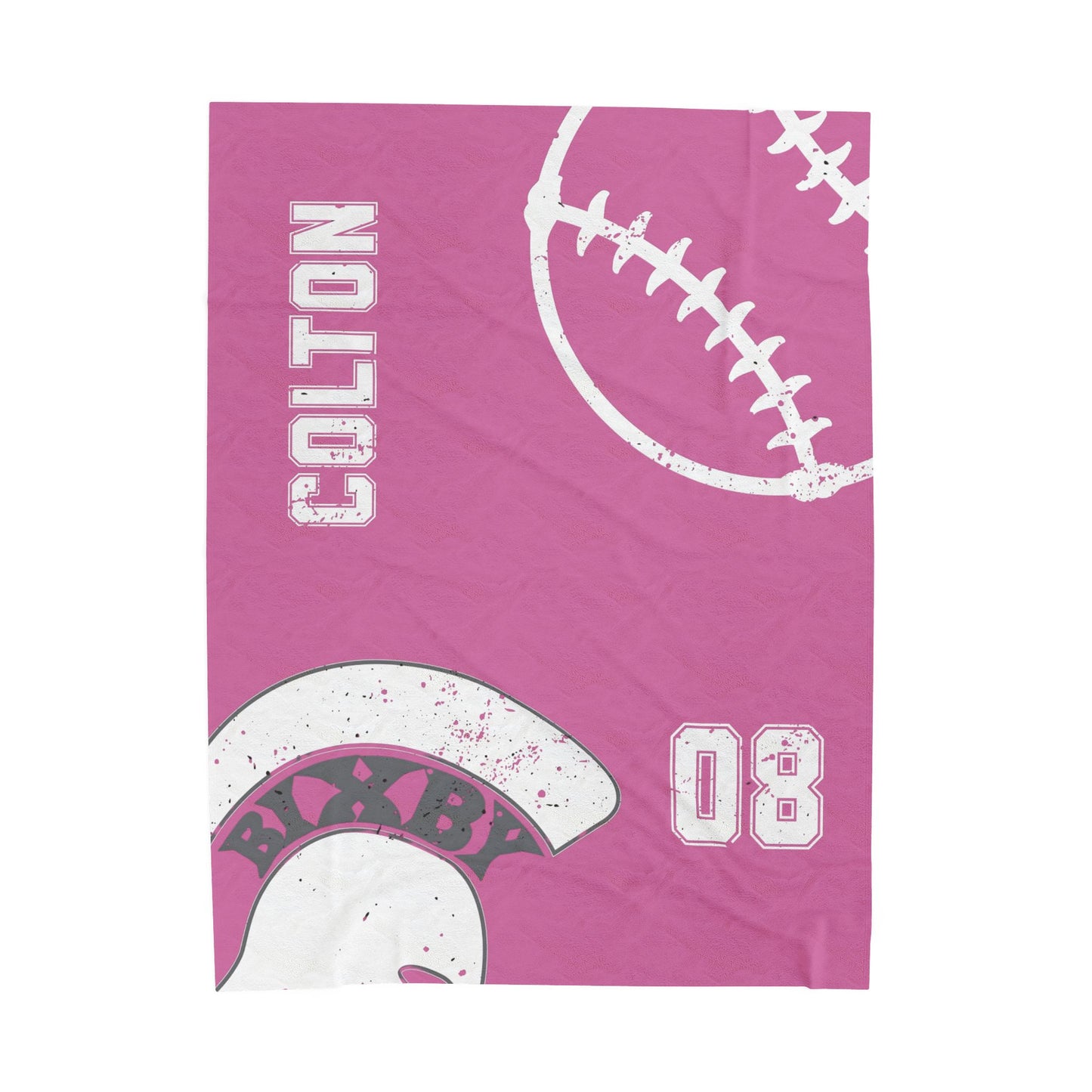 Spartan Baseball Velveteen Plush Blanket - Customized