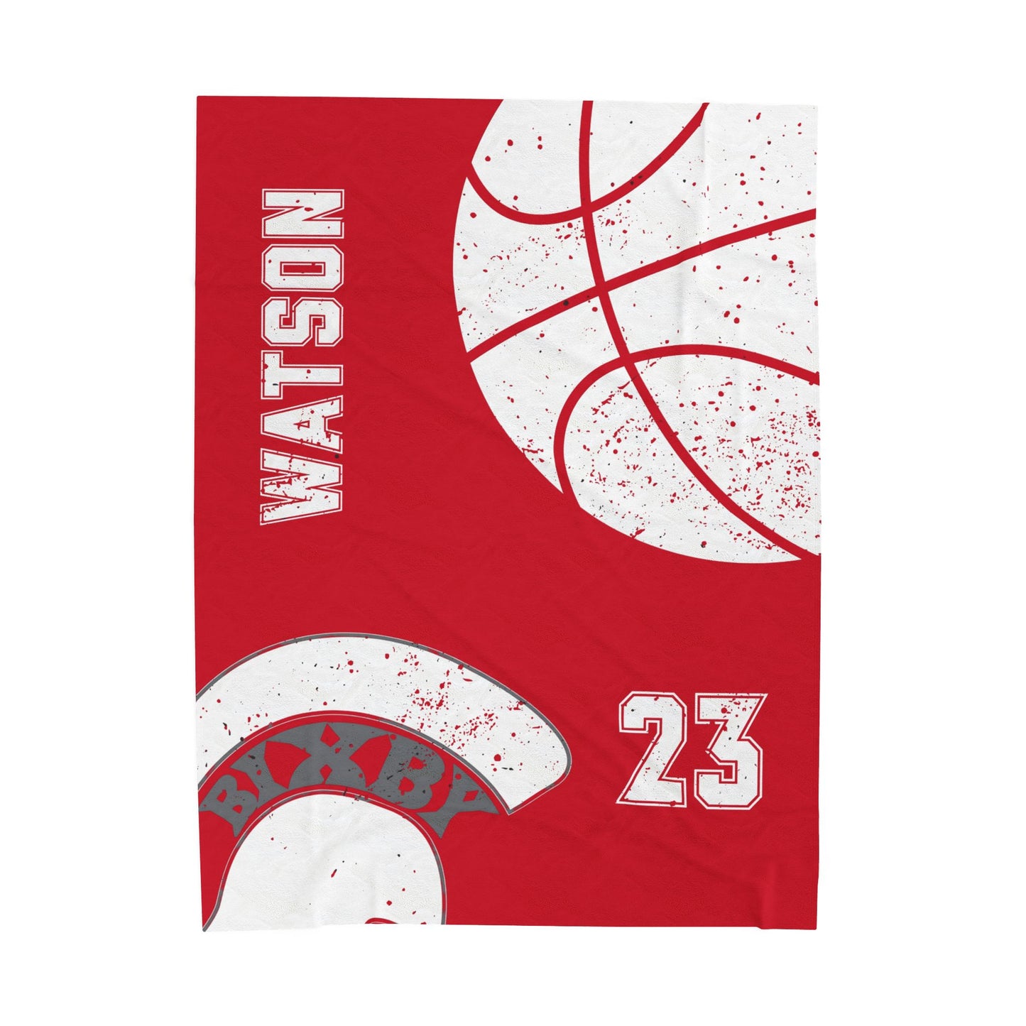 Spartan Basketball Velveteen Plush Blanket - Customized