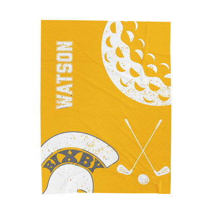 Spartan Golf Velveteen Plush Blanket - Customized
