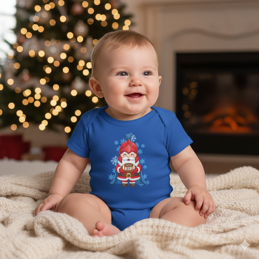 Spartan Football Santa Infant Rabbit Skins Onesie