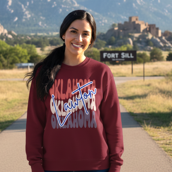 Bixby Spartans Custom City Name Oklahoma Script Sweatshirt