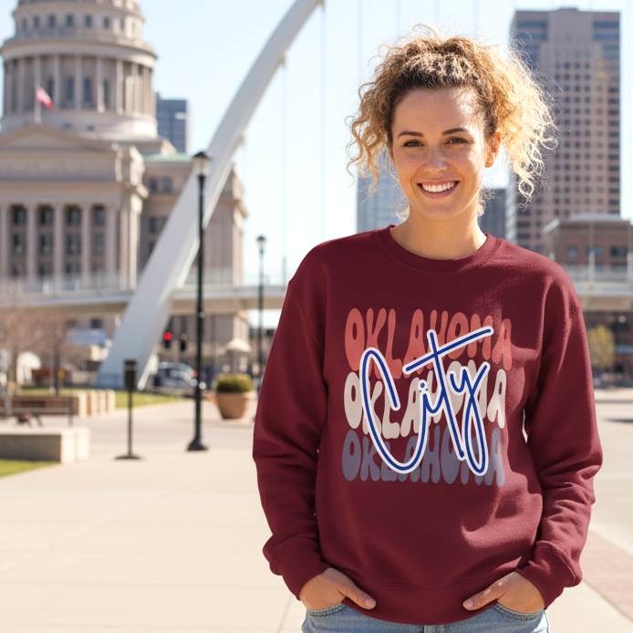 Bixby Spartans Custom City Name Oklahoma Script Sweatshirt
