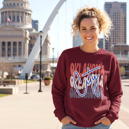 Bixby Spartans Custom City Name Oklahoma Script Sweatshirt
