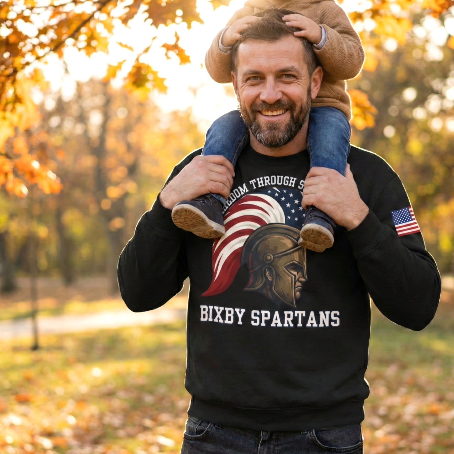Bixby Spartans Freedom Through Strength Gildan Sweatshirt