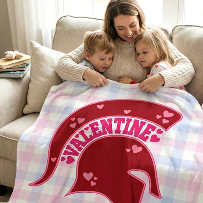 Bixby Spartan Valentine Velveteen Plush Blanket