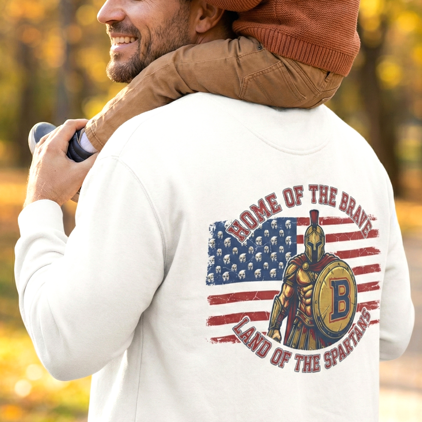 Patriotic Land of the Spartans Gildan Sweatshirt