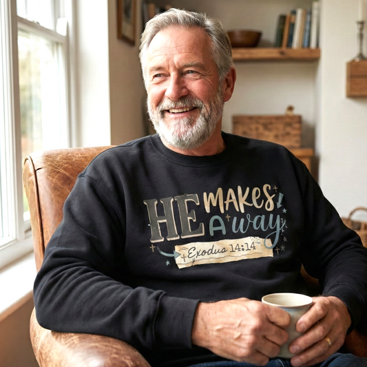 He Makes Away Exodus 14:14 Sweatshirt | Christian Scripture Crewneck