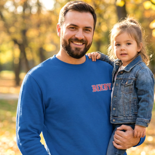 Embroidered Vintage Bixby Font Gildan Sweatshirt