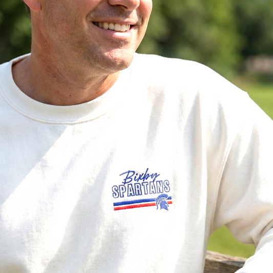 Bixby Spartans Embroidered Design Gildan Sweatshirt