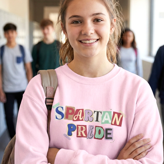 Spartan Pride Scrapbook Design with Sleeve Print