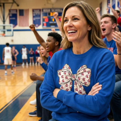 Spartan Helmet Pattered Bow Gildan Sweatshirt