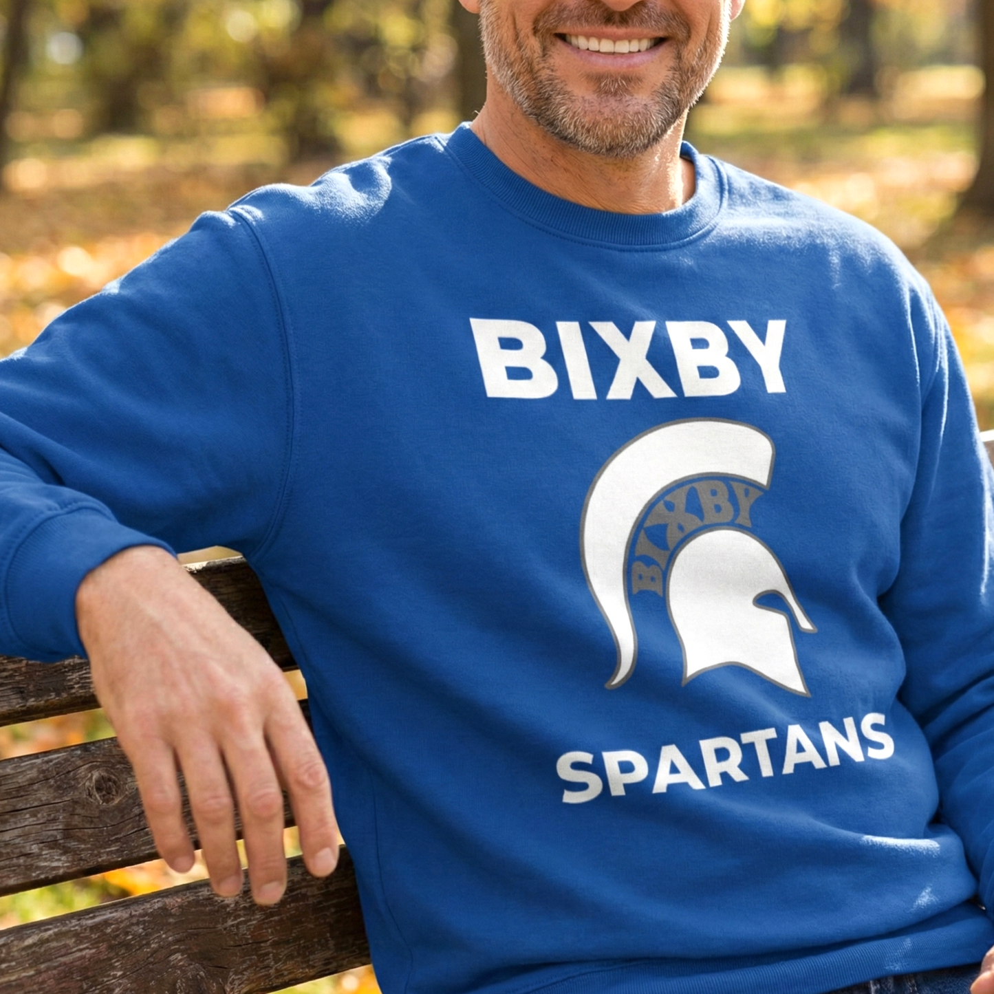 Bixby Spartans Logo Crewneck Gildan Sweatshirt