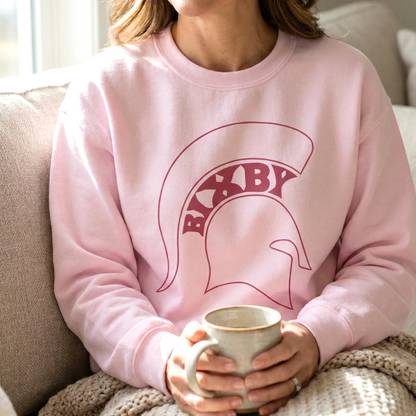 Bixby Spartan Red Outline Gildan Sweatshirt