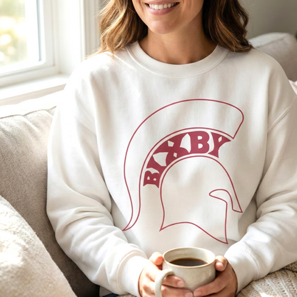 Bixby Spartan Red Outline Gildan Sweatshirt