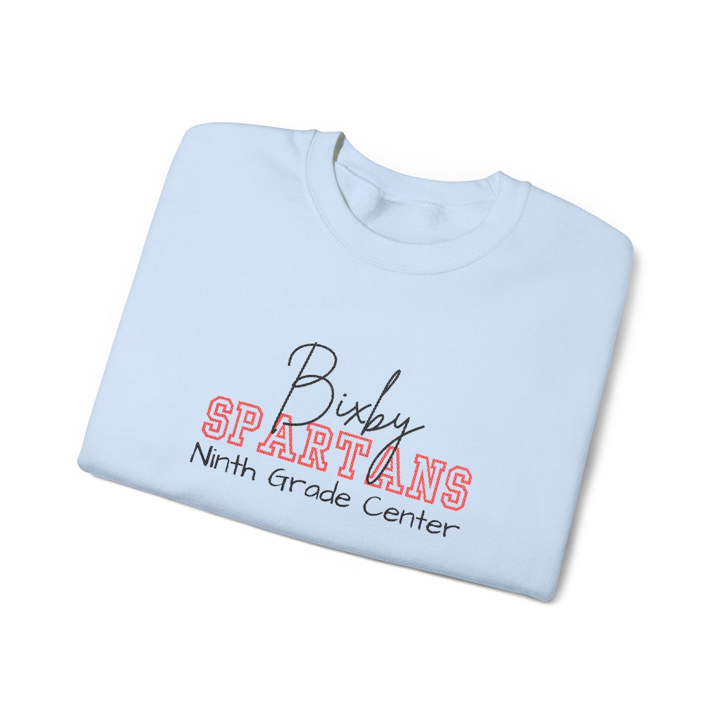 Embroidered Personalized Bixby Spartans Crewneck Sweatshirt