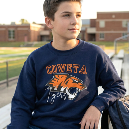 Coweta Tigers Youth Crewneck Gildan Sweatshirt
