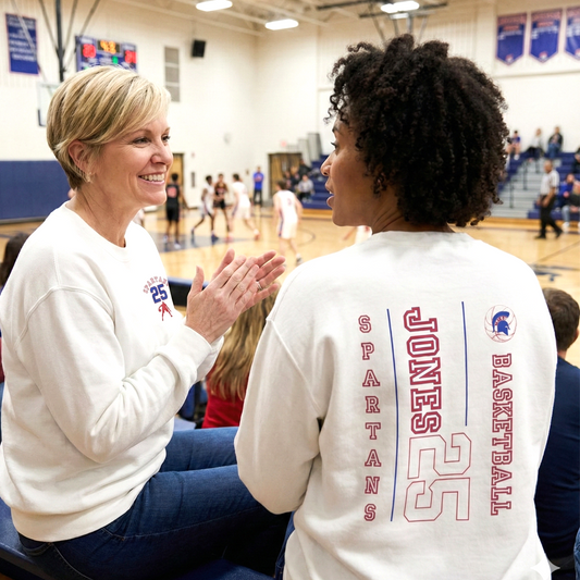 Personalized Boys Bixby Spartan Basketball Crewneck Sweatshirt