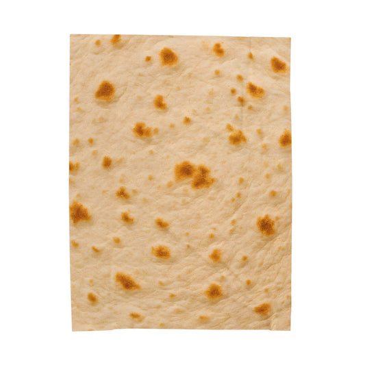 Burrito and Flour Tortilla Velveteen Plush Blanket
