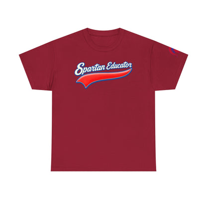 Spartan Educator Design Gildan Tee With Sleeve Logo