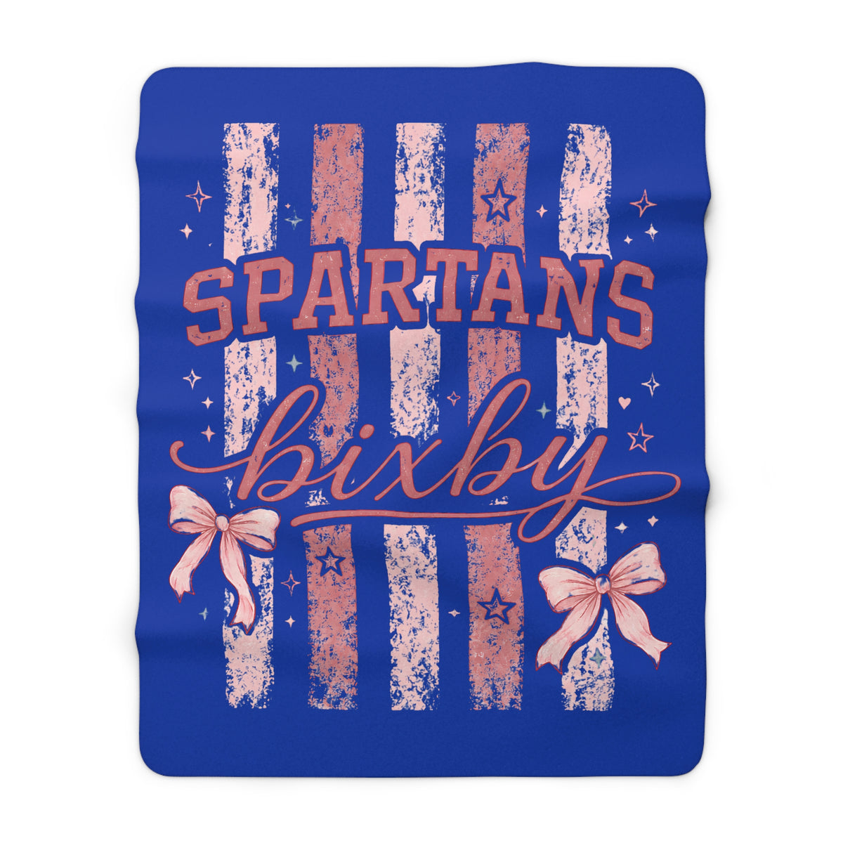 Sherpa Blanket - 'Spartans Bixby' Cozy Fleece Team Throw