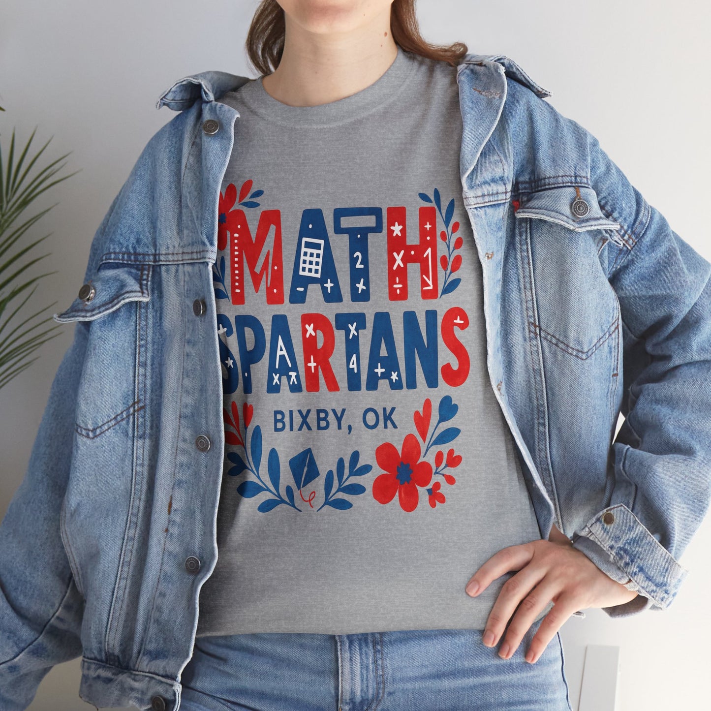 Floral Math Spartan Gildan Tee