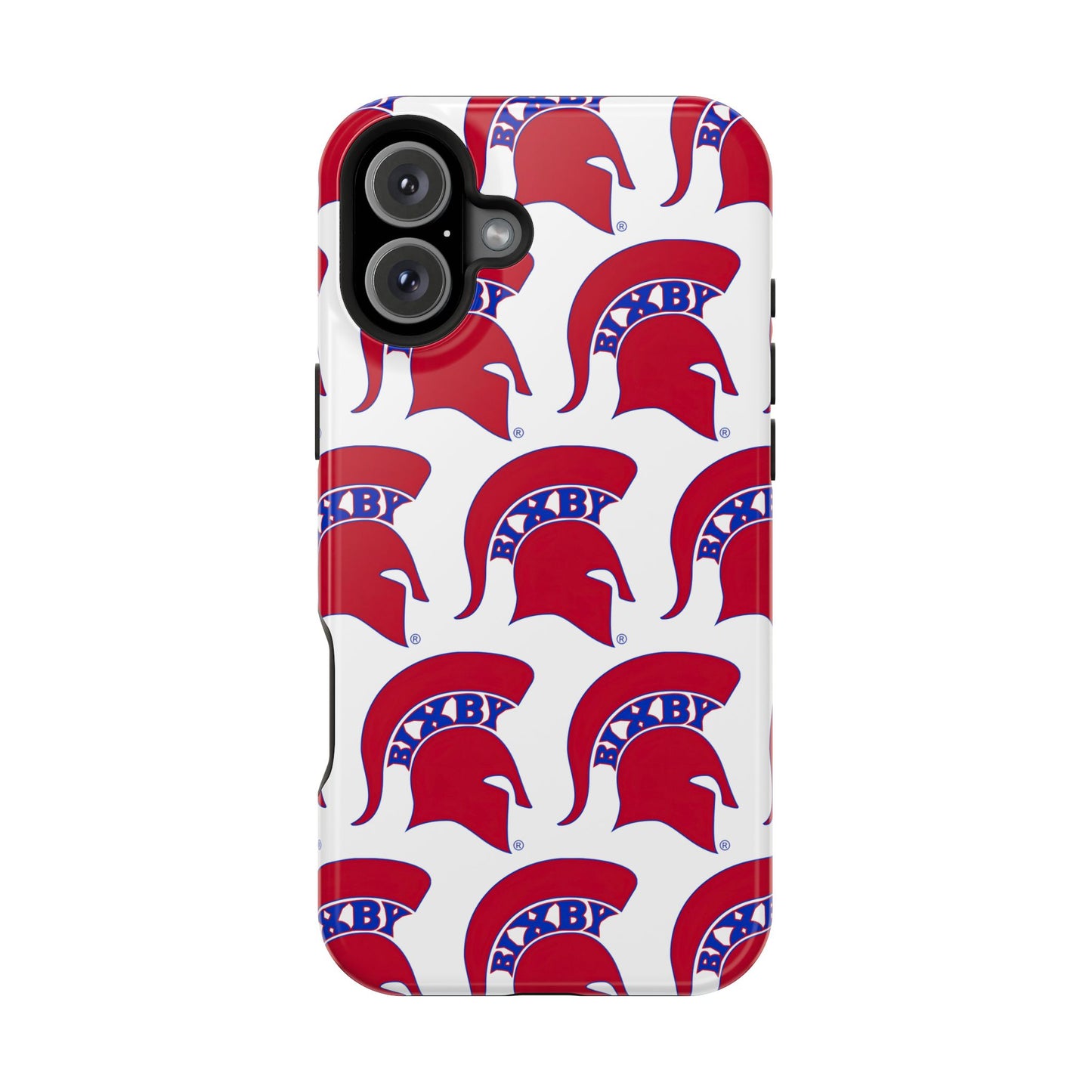 Bixby Spartan Red Logo Impact Resistant iPhone Case