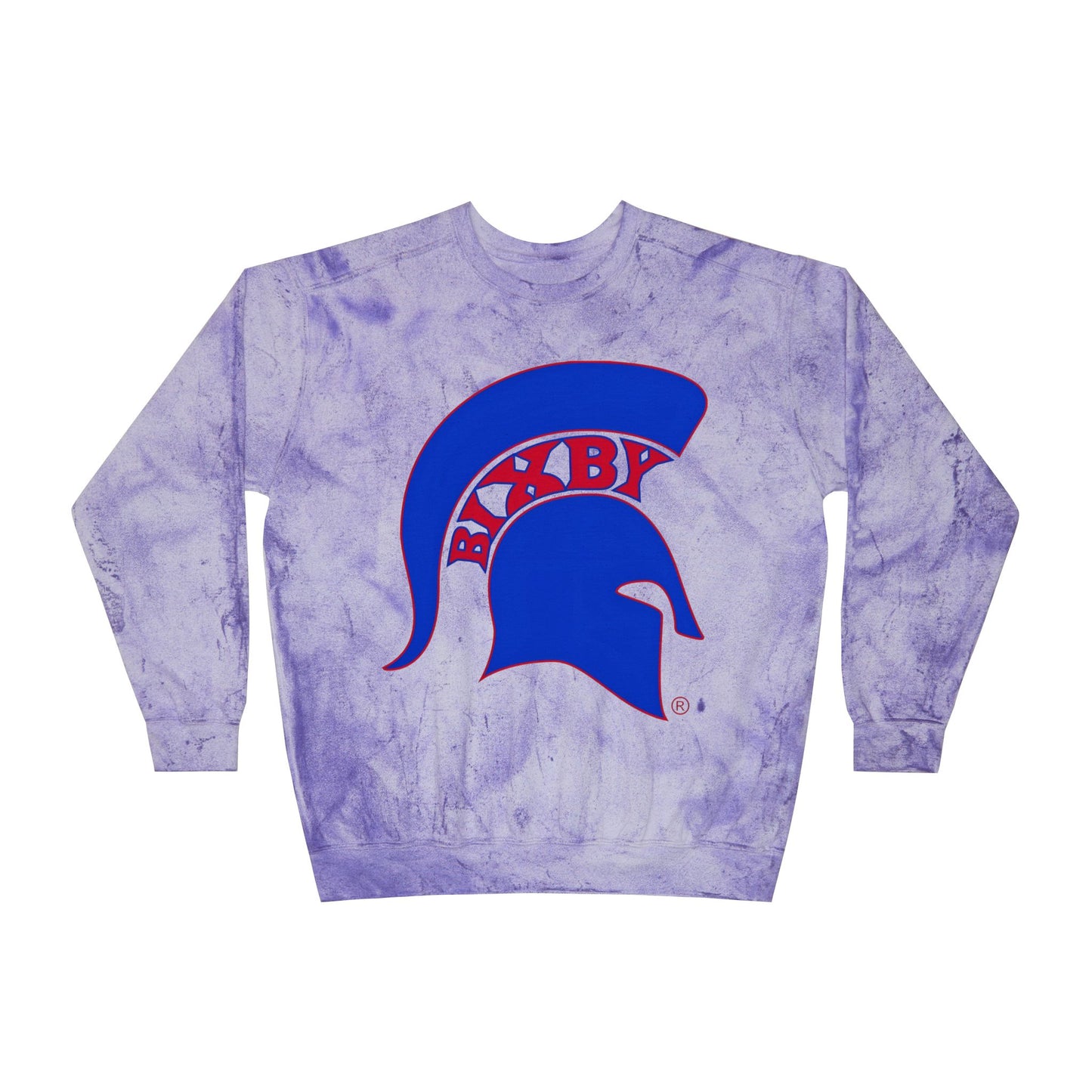 Spartans Blue Logo Comfort Colors Tie-Dye Sweatshirt