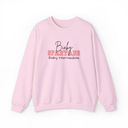 Personalized Embroidered Bixby Spartans Crewneck Sweatshirt