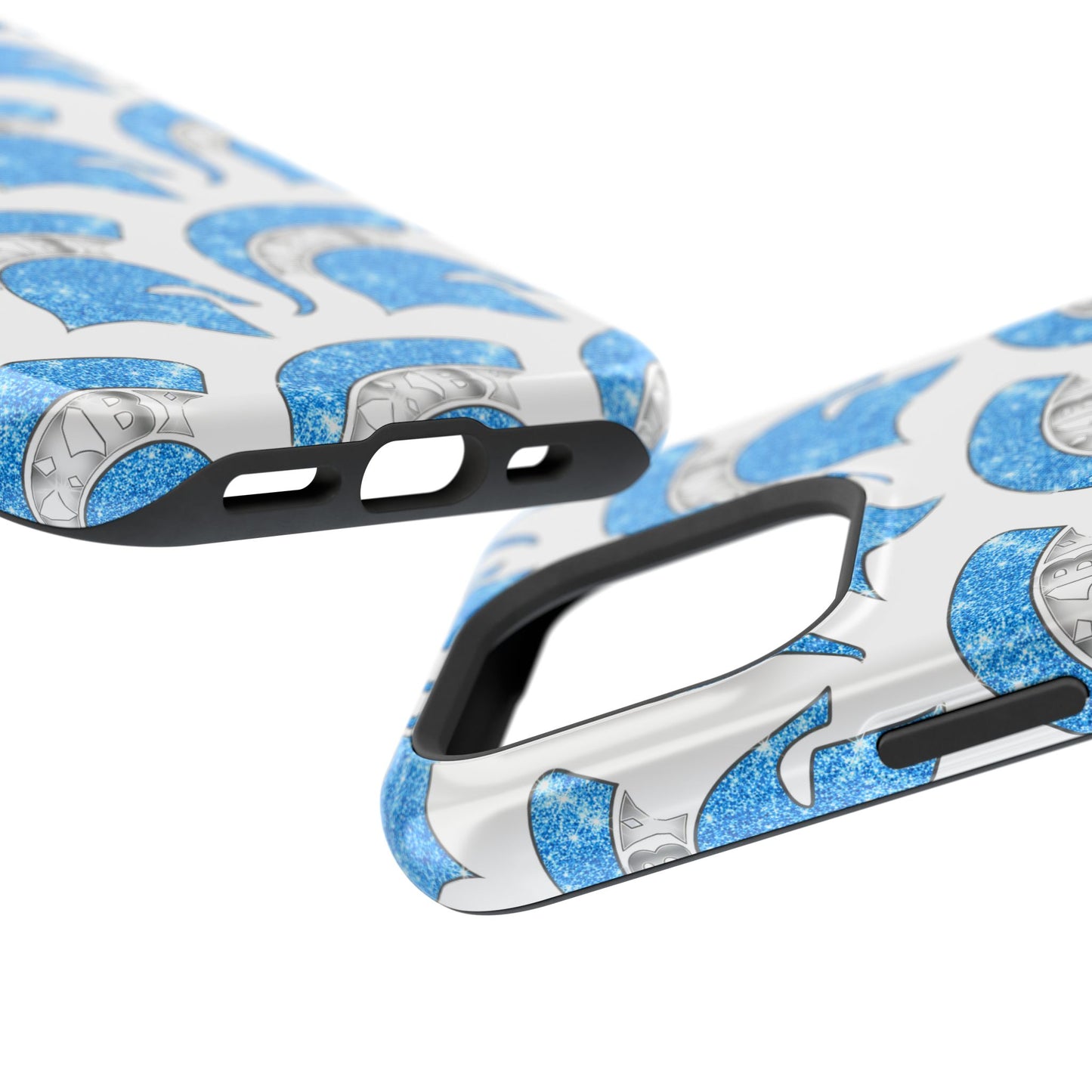 Bixby Spartan Blue Bling Logo Impact Resistant iPhone Case