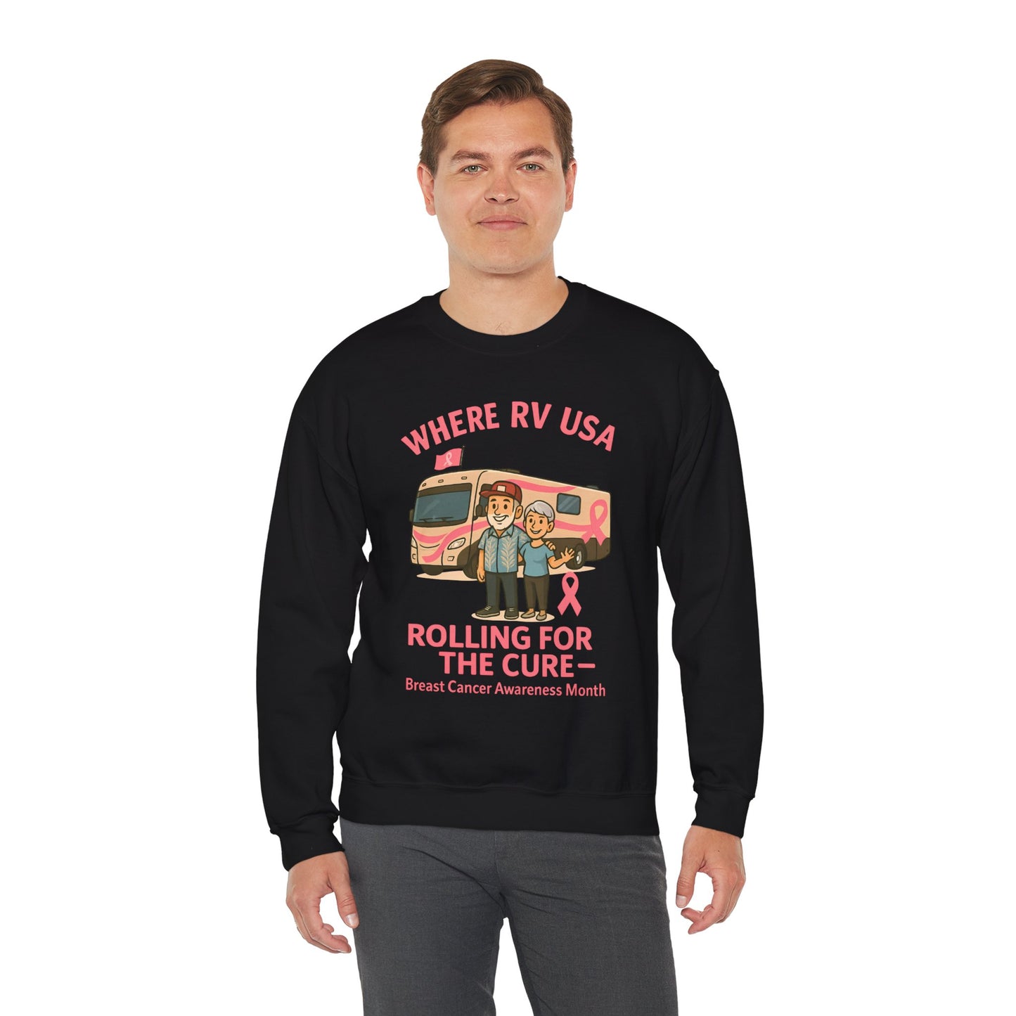 Where RV USA Breast Cancer Awareness Gildan Sweatshirt