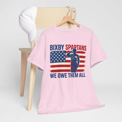 Spartans We Owe Them All Gildan Tee