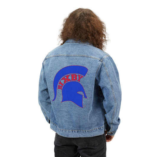 Men's Denim Jacket Spartan Blue Logo