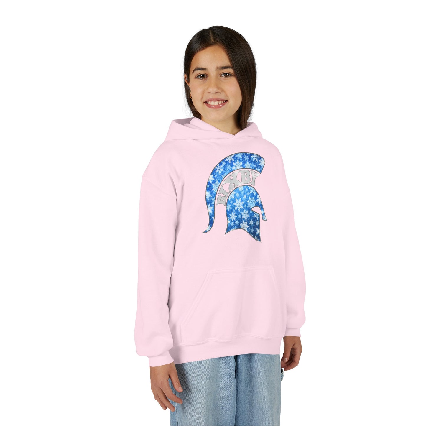 Bixby Spartan Winterfrost Youth Gildan Hoodie