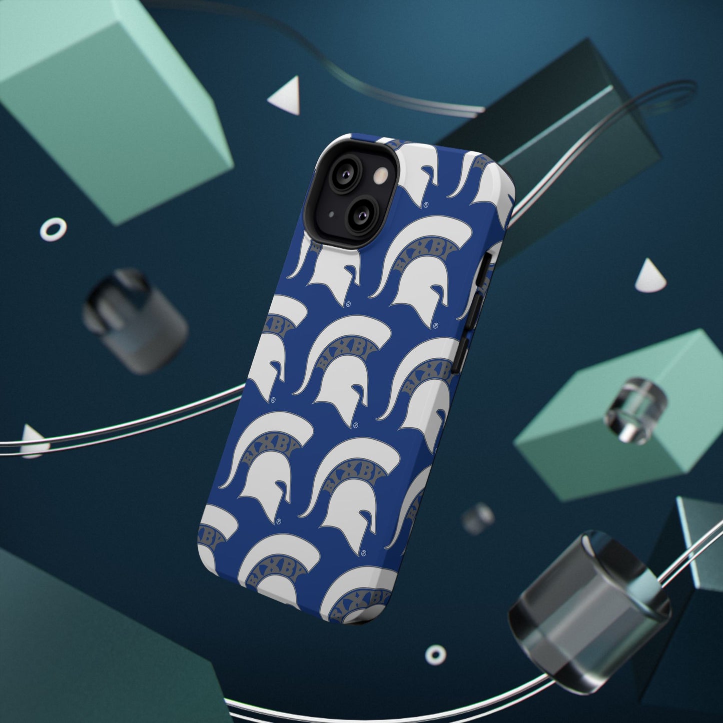 Bixby Spartan White Logo Impact Resistant iPhone Case