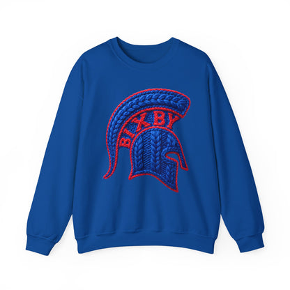Blue Spartan Helmet BIXBY Knit-Style Printed Design