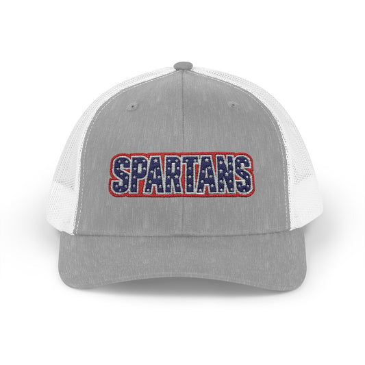 Spartans Patriotic Embroidered Trucker Hat