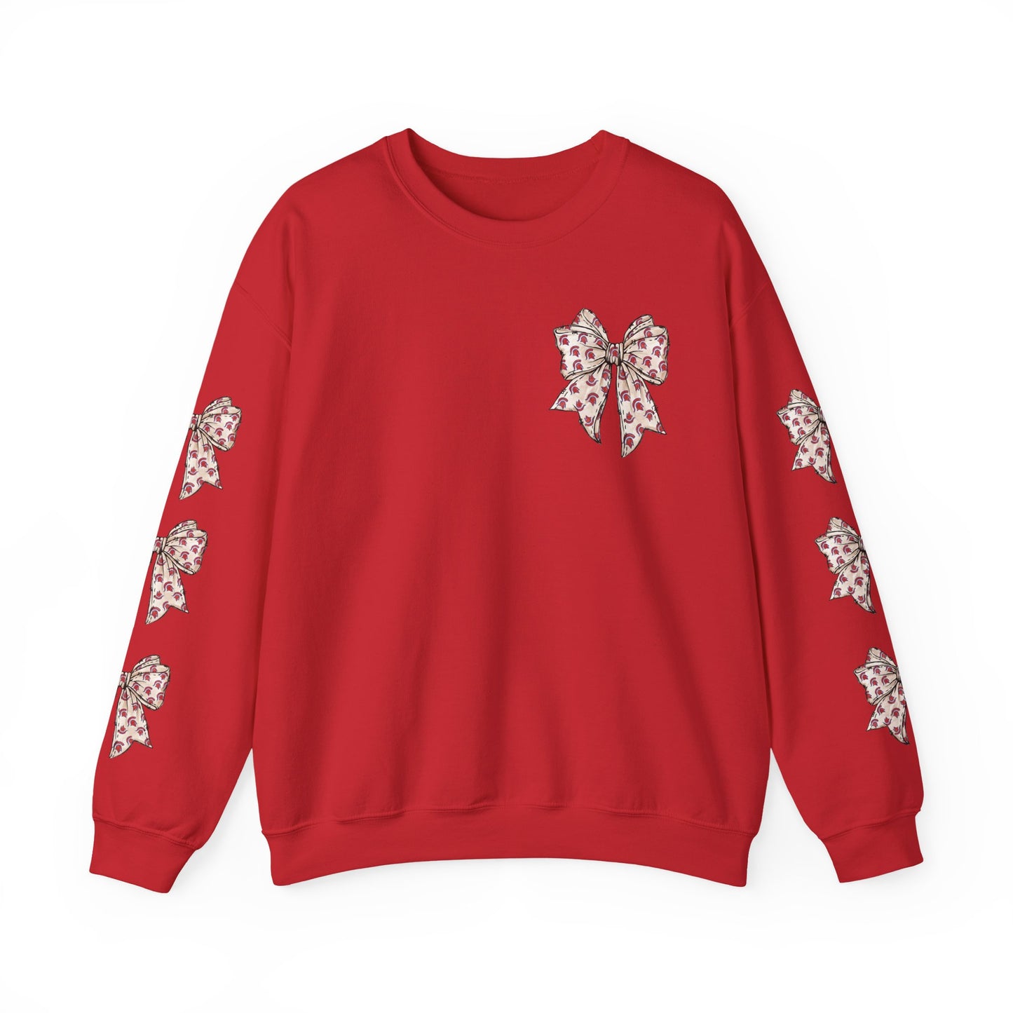 Spartan Bow Pattern Gildan Sweatshirt with Sleeve Print