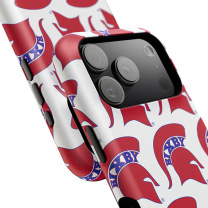 Bixby Spartan Red Logo Impact Resistant iPhone Case