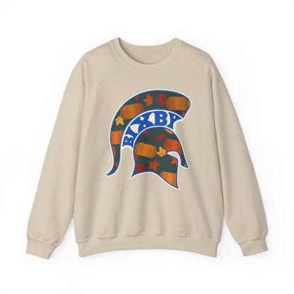 Bixby Spartans Pumpkin Patch Helmet Sweatshirt – Fall Game Day Crewneck