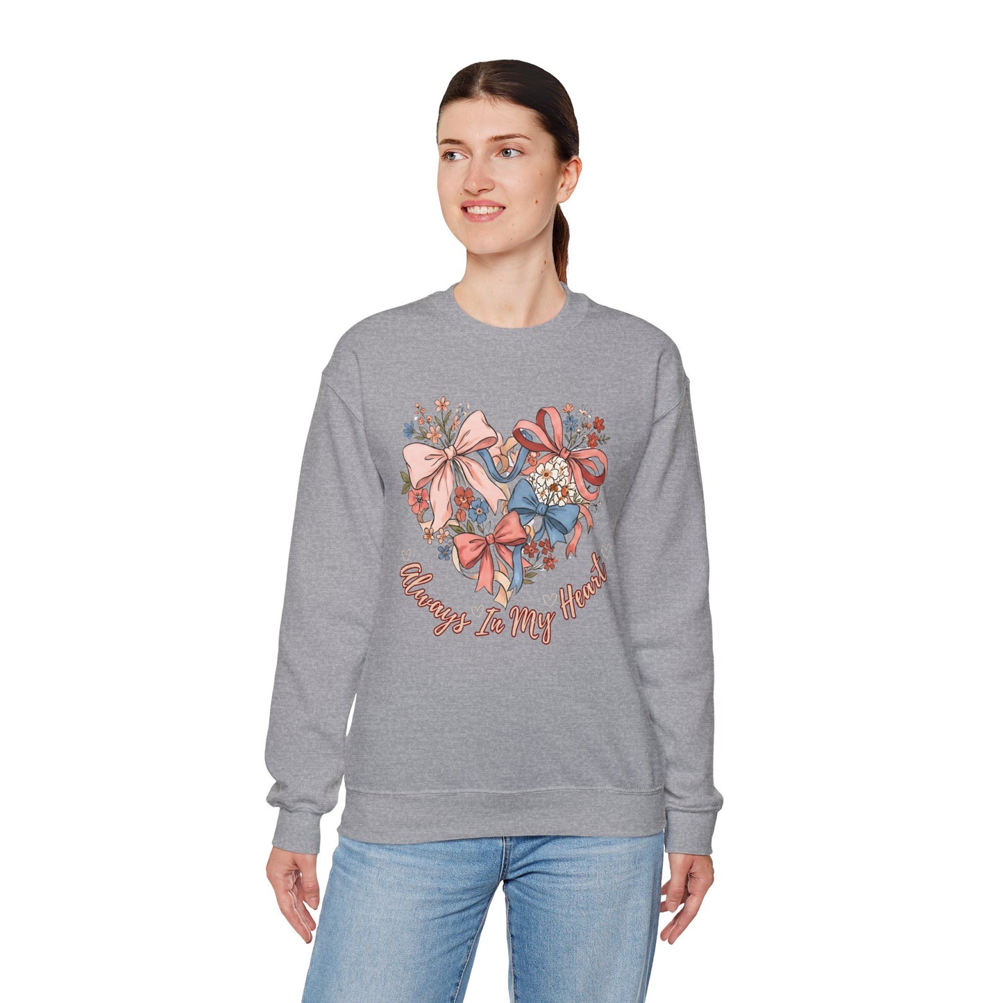 Always In My Heart Valentine's Personalizable Gildan Sweatshirt